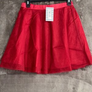 Red Tulle Skirt Medium Coquette Balletcore skirt Holiday Party NWT Tulip B